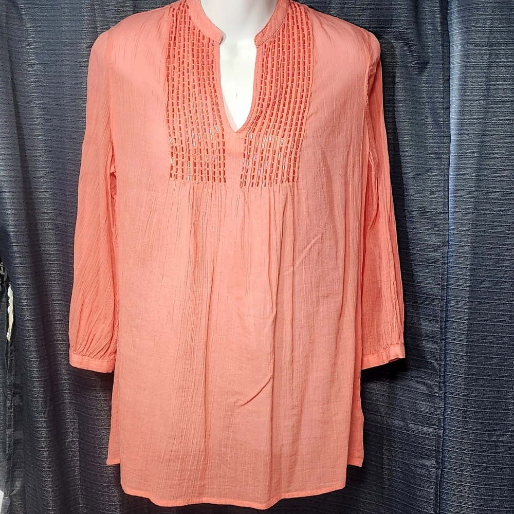Tyler boe 100% cotton sheer top